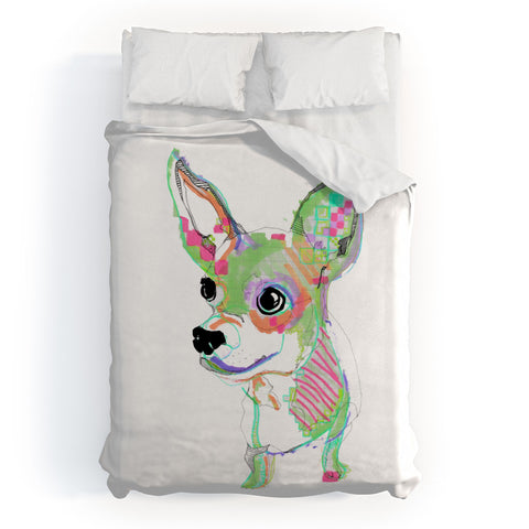 Casey Rogers Chihuahua Multi Duvet Cover