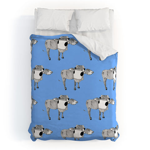 Casey Rogers Cow Repeat Duvet Cover