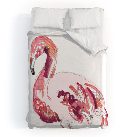 Casey Rogers Flamingo 1 Duvet Cover