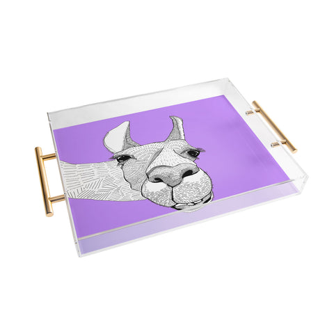 Casey Rogers Llama Acrylic Tray