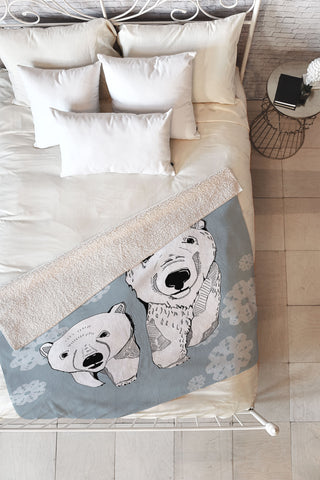 Casey Rogers Polars Fleece Throw Blanket