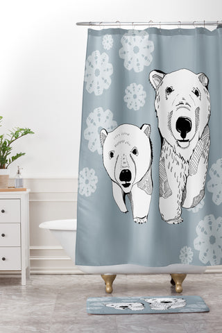 Casey Rogers Polars Shower Curtain And Mat
