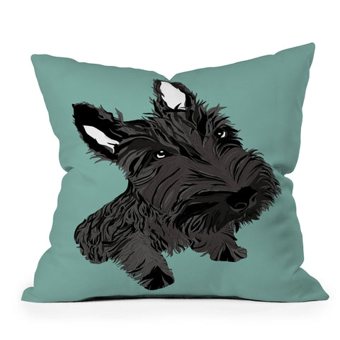 Casey Rogers Scottie Outdoor Throw Pillow