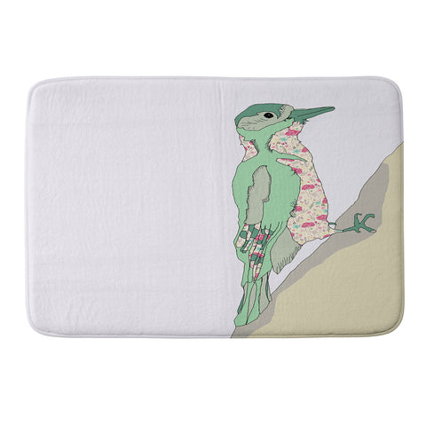 Casey Rogers woodpecker Memory Foam Bath Mat