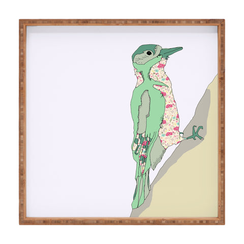 Casey Rogers woodpecker Square Tray