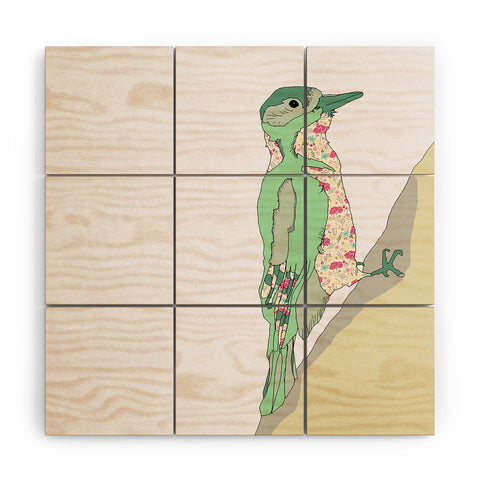 Casey Rogers woodpecker Wood Wall Mural