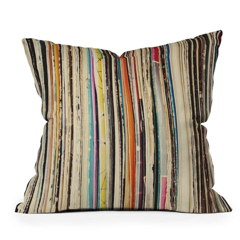 Cassia Beck Record Collection Outdoor Throw Pillow