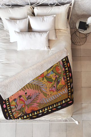 Cassidy Rae Marietta Bohem Fleece Throw Blanket