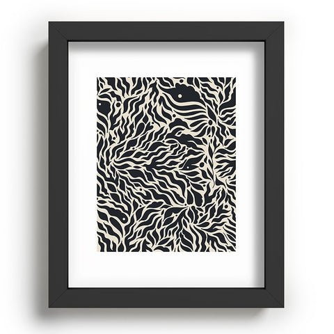 Cassidy Rae Marietta Botanica Black and Cream Recessed Framing Rectangle