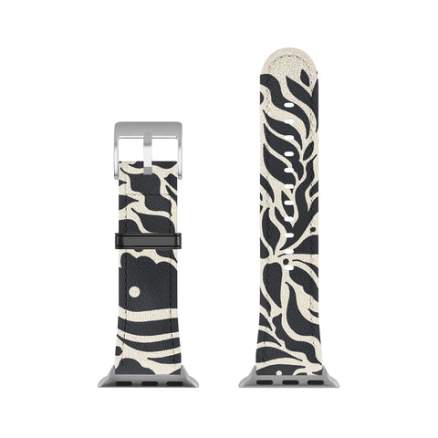 Cassidy Rae Marietta Botanica Black and Cream Apple Watch Band