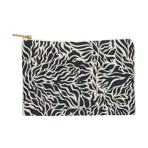 Cassidy Rae Marietta Botanica Black and Cream Pouch