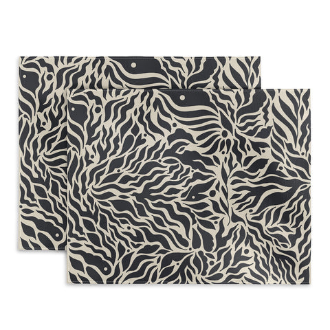 Cassidy Rae Marietta Botanica Black and Cream Placemat
