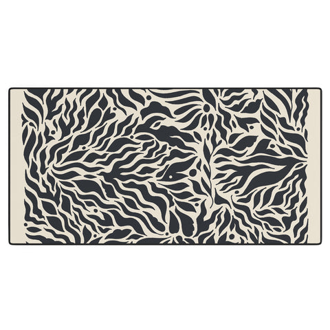 Cassidy Rae Marietta Botanica Black and Cream Desk Mat