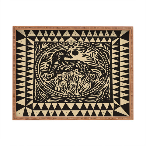 Cassidy Rae Marietta Botanical Wolf Rectangular Tray