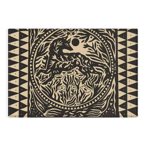 Cassidy Rae Marietta Botanical Wolf Outdoor Rug