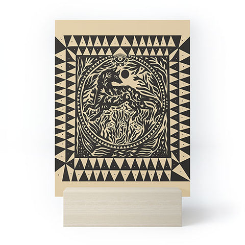 Cassidy Rae Marietta Botanical Wolf Mini Art Print