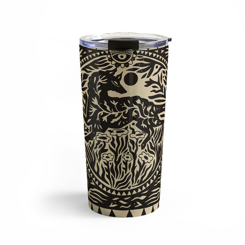 Cassidy Rae Marietta Botanical Wolf Travel Mug