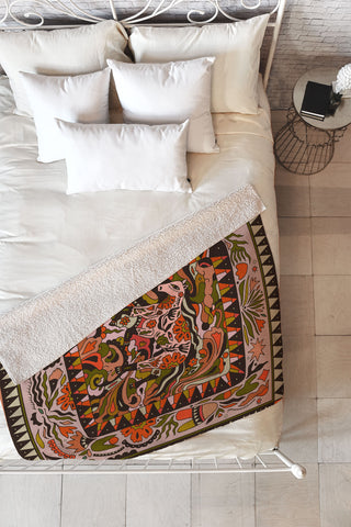 Cassidy Rae Marietta Horse Wild Fleece Throw Blanket