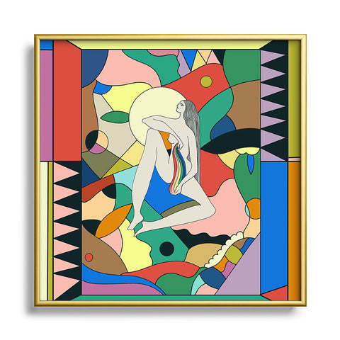 Cassidy Rae Marietta Lollipop Square Metal Framed Art Print