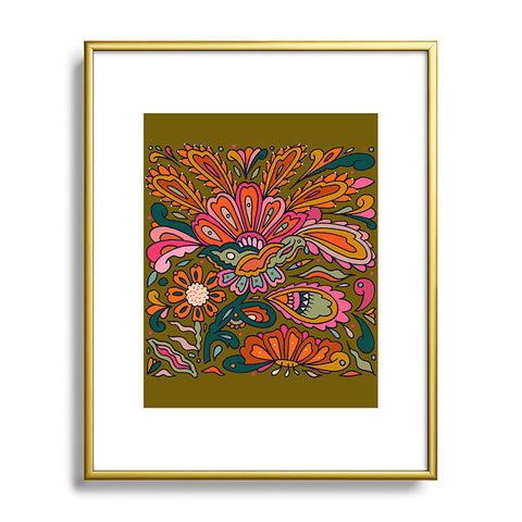 Cassidy Rae Marietta Modern Paisley Metal Framed Art Print