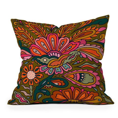Cassidy Rae Marietta Modern Paisley Outdoor Throw Pillow