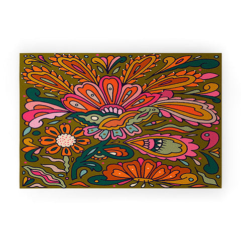Cassidy Rae Marietta Modern Paisley Welcome Mat