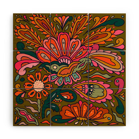 Cassidy Rae Marietta Modern Paisley Wood Wall Mural