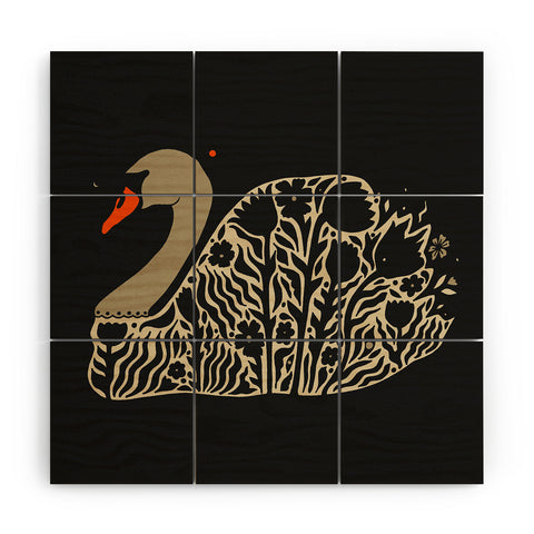 Cassidy Rae Marietta Swan Opal Wood Wall Mural