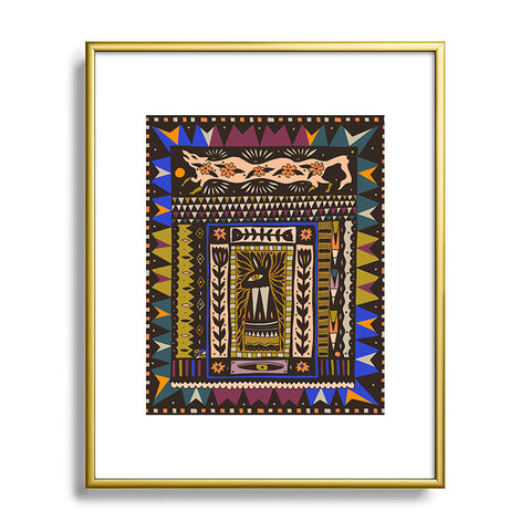 Cassidy Rae Marietta Wolf and The Rabbit Metal Framed Art Print