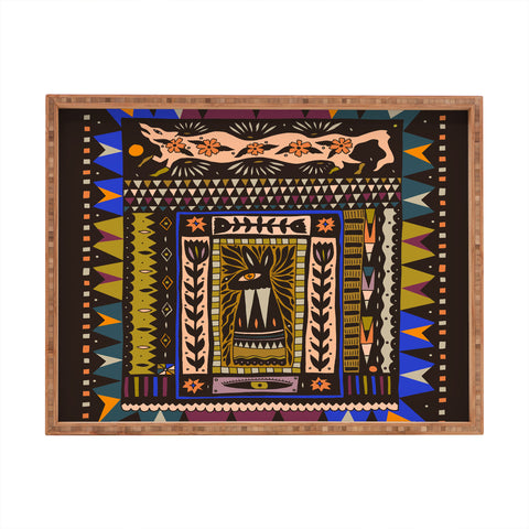 Cassidy Rae Marietta Wolf and The Rabbit Rectangular Tray