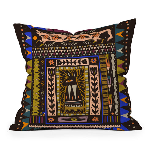 Cassidy Rae Marietta Wolf and The Rabbit Throw Pillow