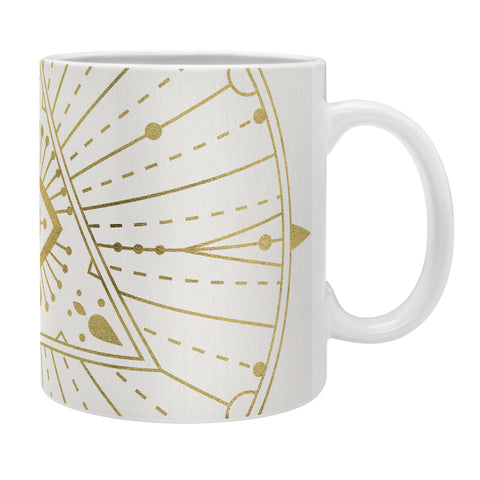 Cat Coquillette AllSeeing Eye Mandala Gold Coffee Mug