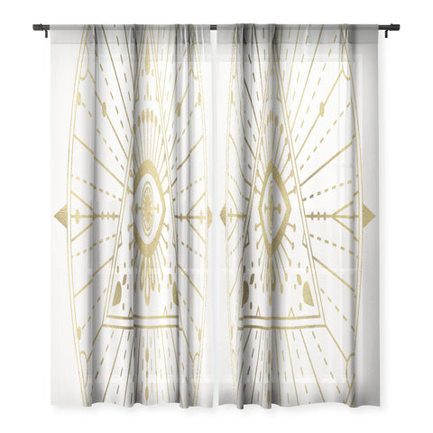 Cat Coquillette AllSeeing Eye Mandala Gold Sheer Non Repeat