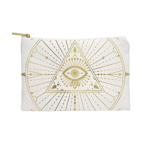 Cat Coquillette AllSeeing Eye Mandala Gold Pouch