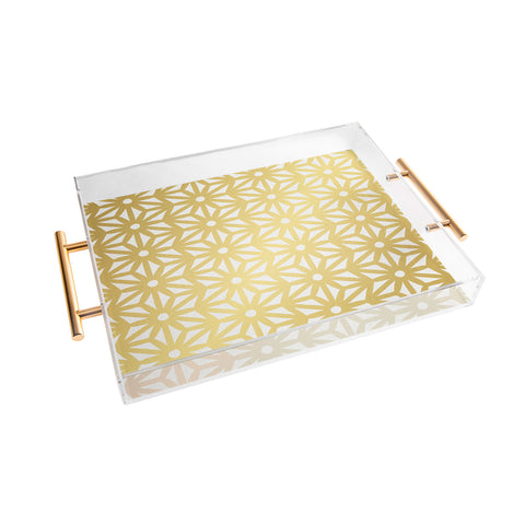 Cat Coquillette Asanoha Pattern Gold Acrylic Tray