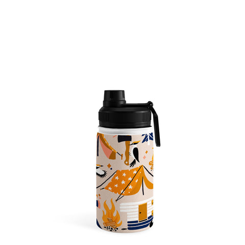 Cat Coquillette Camping Kit Orange Blue Water Bottle
