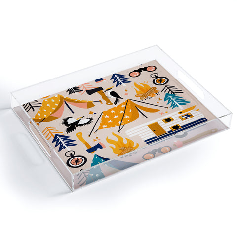 Cat Coquillette Camping Kit Orange Blue Acrylic Tray