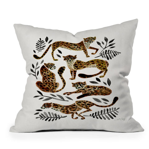 Cat Coquillette Cheetah Collection Outdoor Throw Pillow