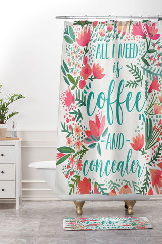 Cat Coquillette Coffee Concealer Juicy Shower Curtain And Mat