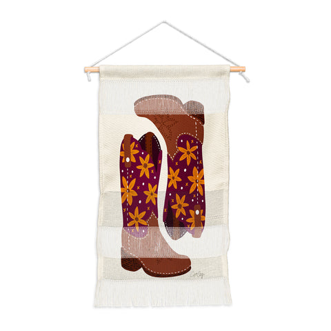 Cat Coquillette Cowgirl Boots Fuchsia Orange Wall Hanging Portrait