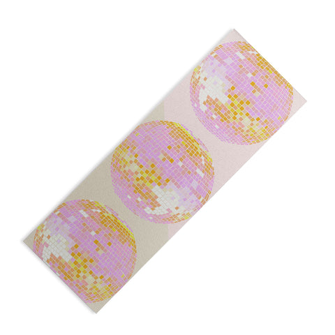 Cat Coquillette Disco Ball Peach Yoga Mat