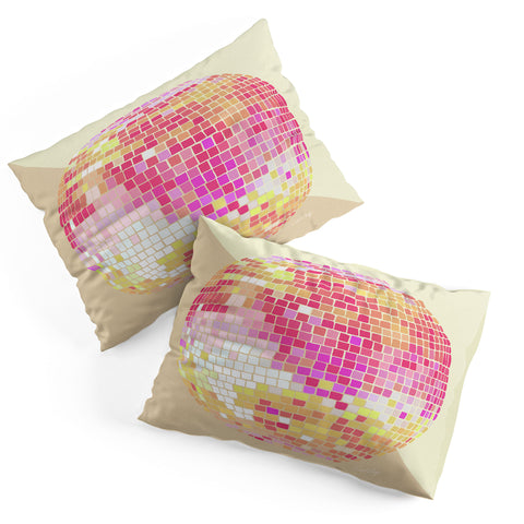 Cat Coquillette Disco Ball Pink Ombre Pillow Shams