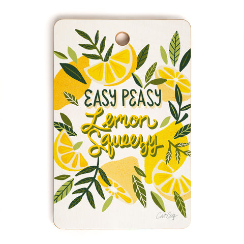 Cat Coquillette Easy Peasy Lemon Squeezy Citru Cutting Board Rectangle