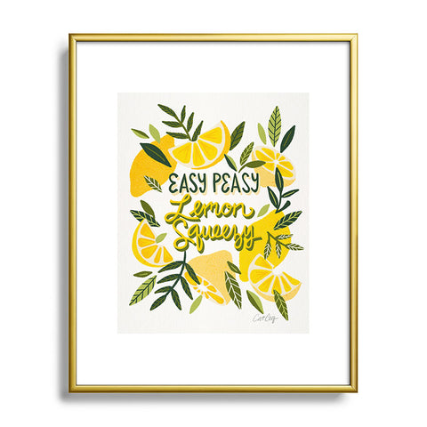 Cat Coquillette Easy Peasy Lemon Squeezy Citru Metal Framed Art Print