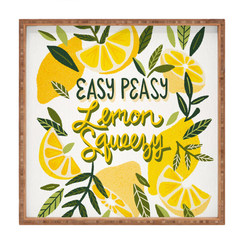 Cat Coquillette Easy Peasy Lemon Squeezy Citru Square Tray