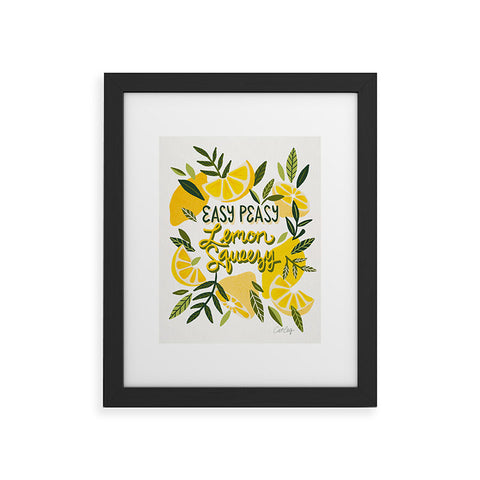 Cat Coquillette Easy Peasy Lemon Squeezy Citru Framed Art Print