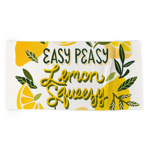 Cat Coquillette Easy Peasy Lemon Squeezy Citru Beach Towel