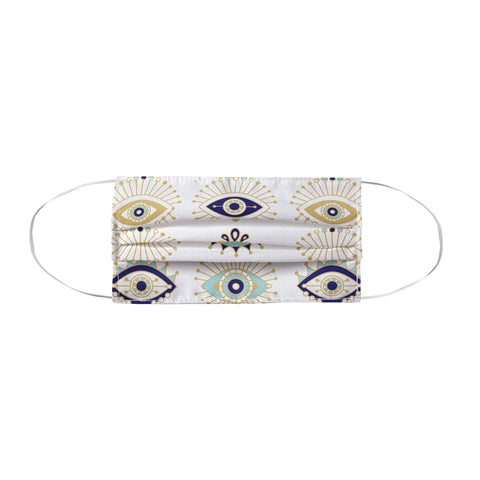 Cat Coquillette Evil Eye Collection on White Face Mask