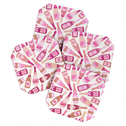 Cat Coquillette French Champagne Collection Pink Coaster Set