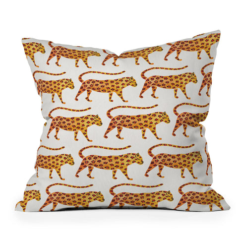 Cat Coquillette Jaguar Pattern Outdoor Throw Pillow